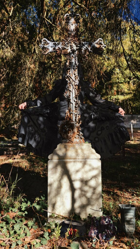 Lady little punk doll graveyard