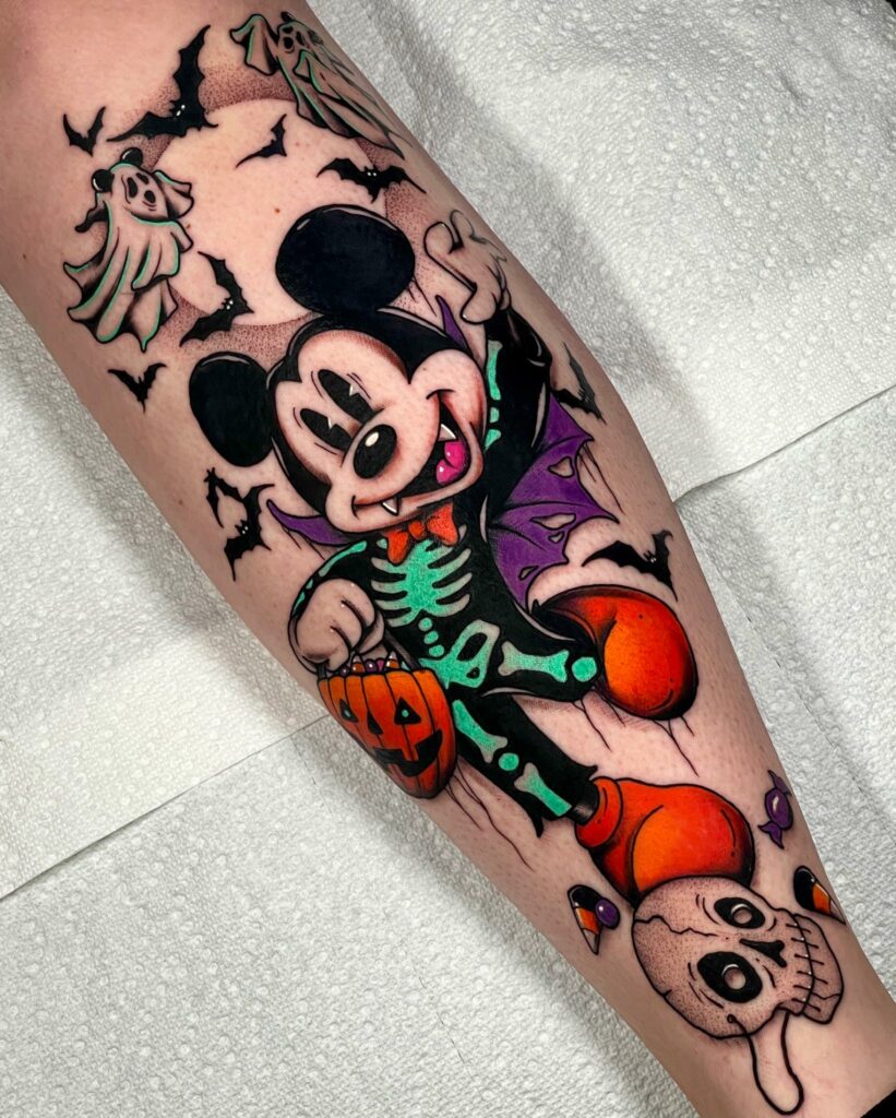 Angelo parente tattoo mickey halloween