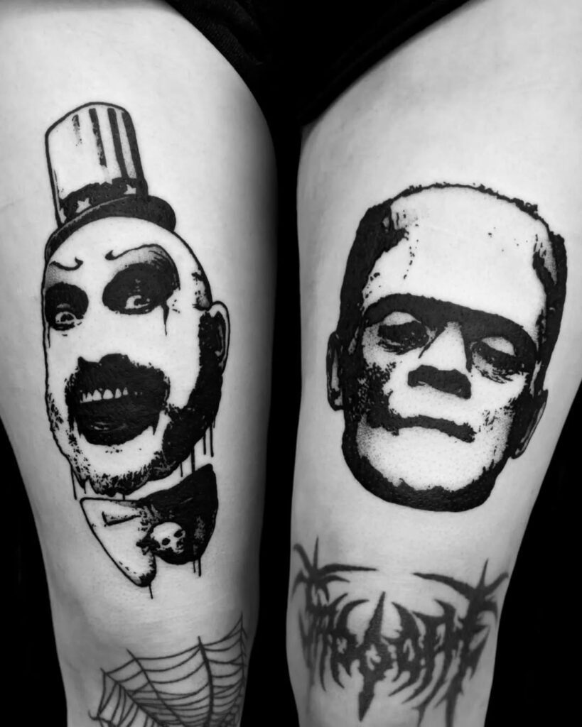 Captain Spaulding & Frankenstein Adriel tattoo