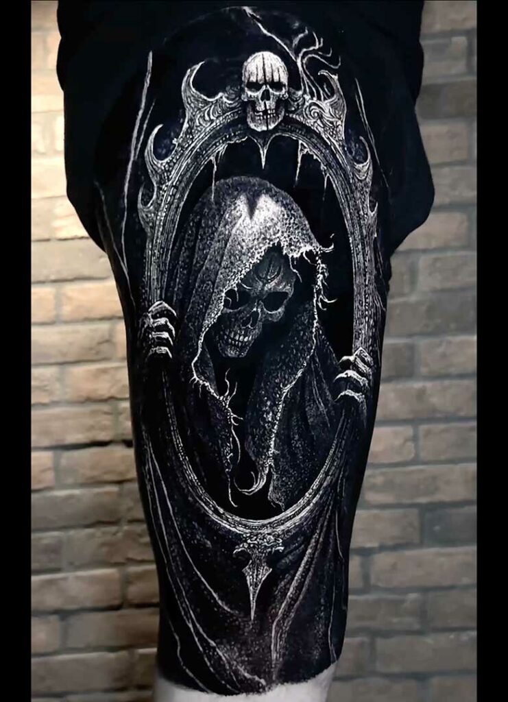 Eliot kohek skull tattoo