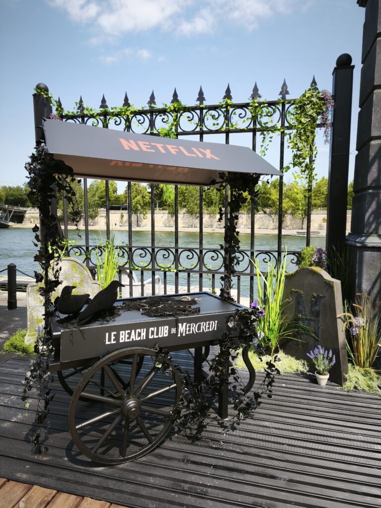 beach cart wednesday addams beach club paris