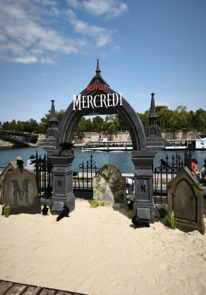 Wednesday beach club tombstones