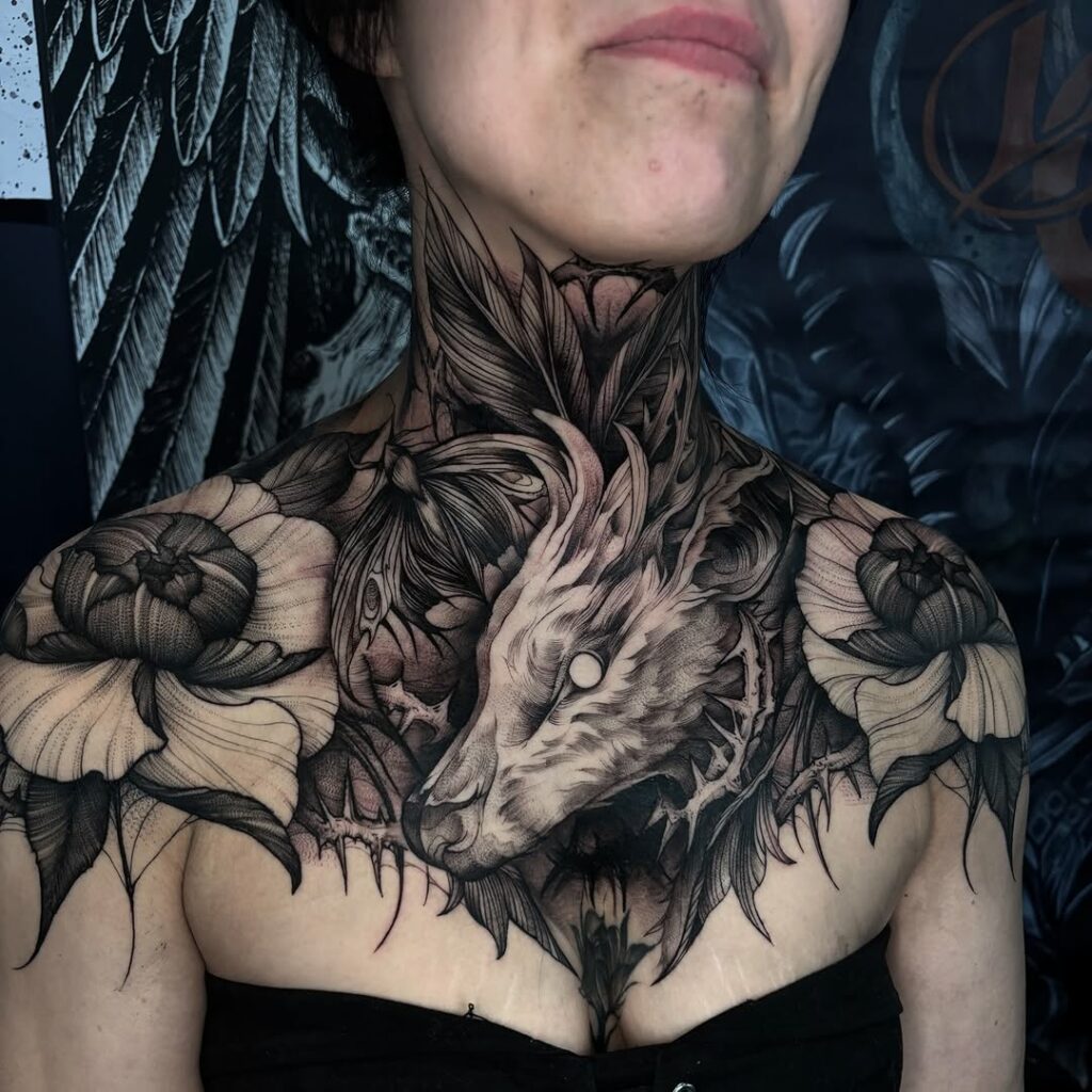 bout de charbon tattoo wolf