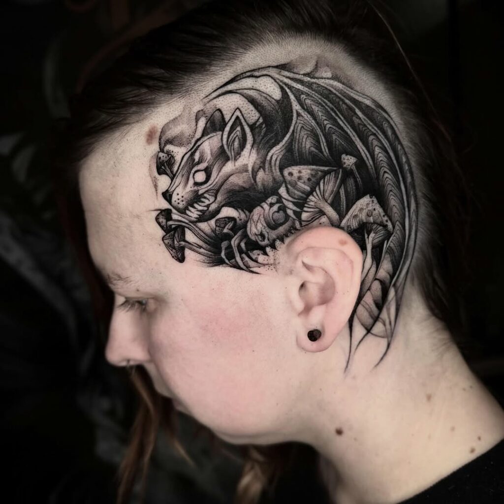 skull tattoo bout de charbon