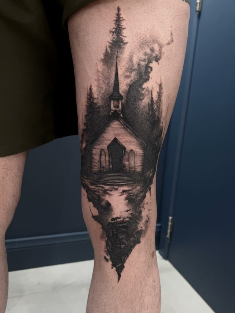 sable mauvaisoeil tattoo church