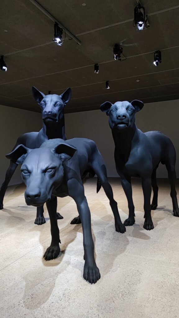 Ron muek exhibition sculpture dogs